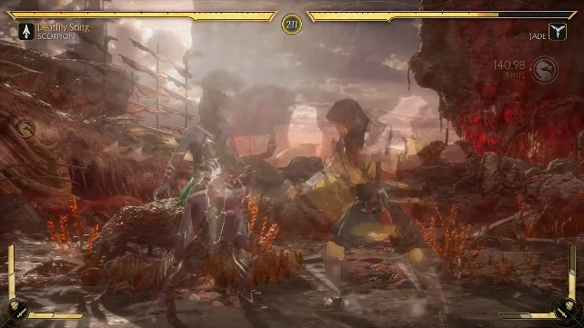 Mortal Kombat 1 combo counter with assist overlay